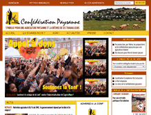 Tablet Screenshot of confederationpaysanne.fr